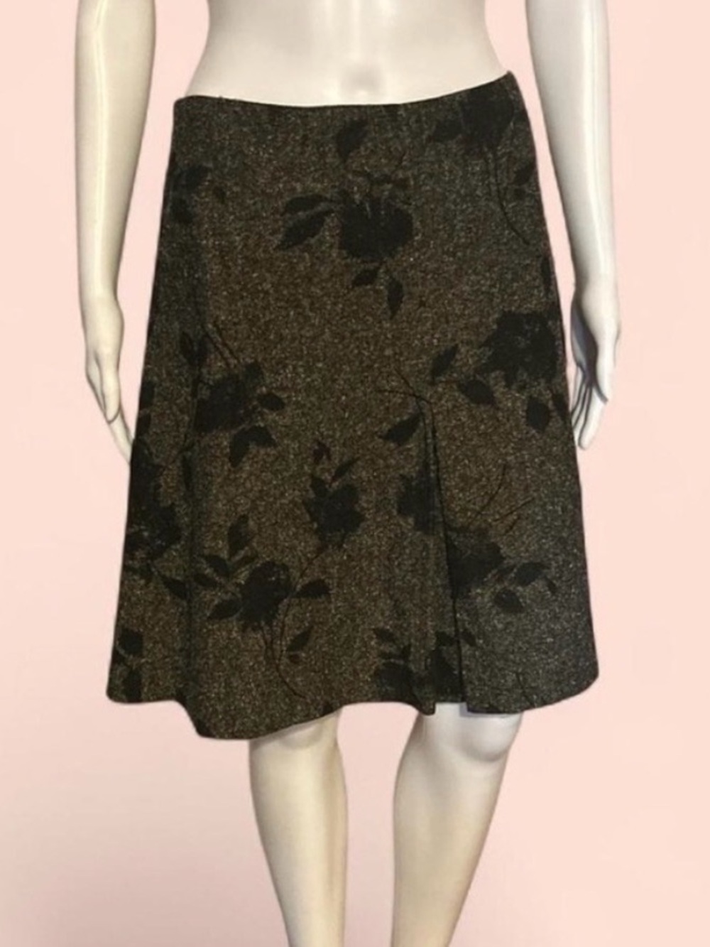 Vintage Heart Moon Star Tweed Skirt